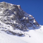 unsere Aufstiegsroute über den Nordgrat mit den Standplätzen